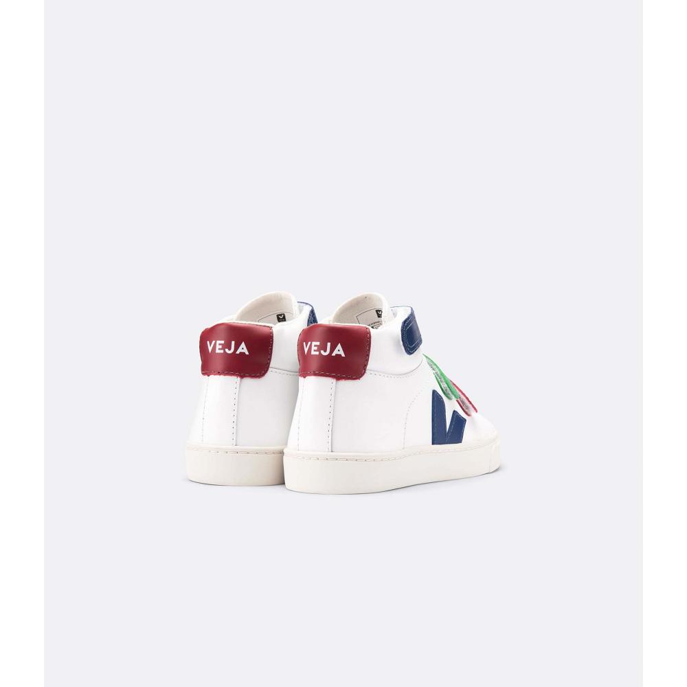 Veja ESPLAR MID LEATHER Hoog Kinderen White/Red | NL 684TCE